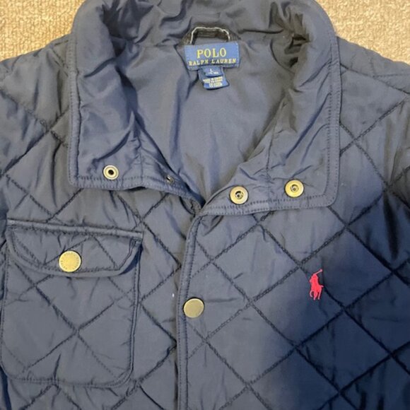 Polo Ralph Lauren Kids Quilted Jacket – Navy Blue – Size L - Picture 3 of 3